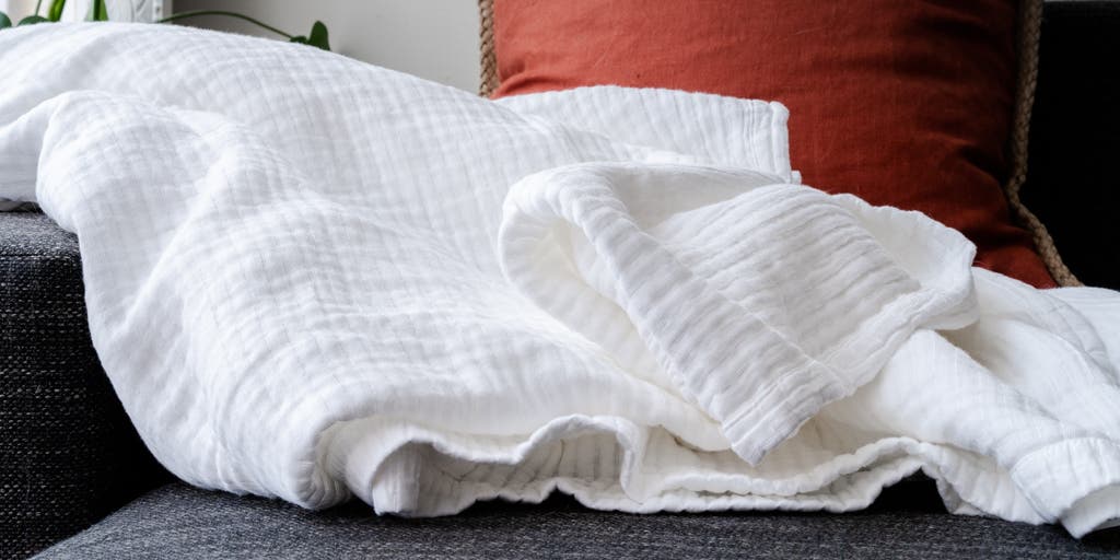 Cotton throw blanket